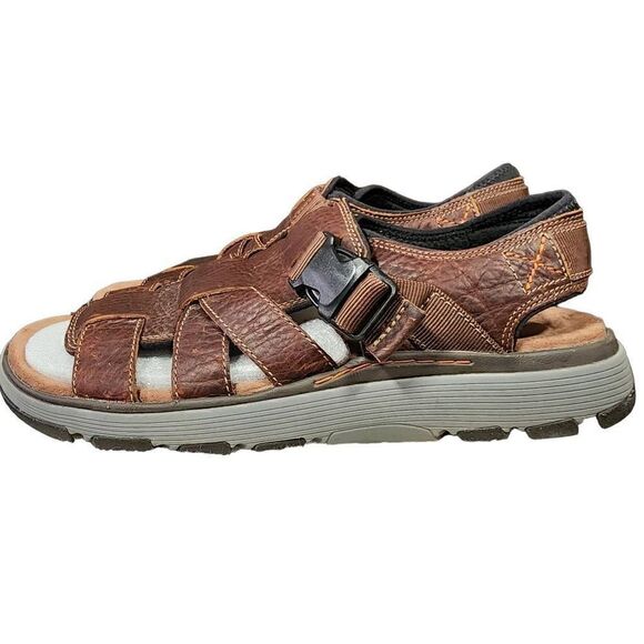 Clark\'s Unstructured Men\'s Brown Leather Un Trek Cove Sandals Size 12 main image 6